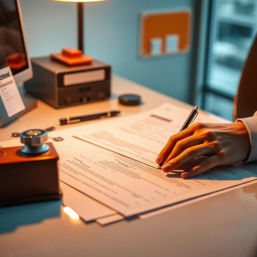 Professional reviewing international shipping permits and certificates